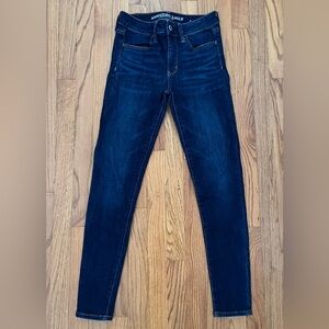 American Eagle Outfitters Women's Deep Indigo High Rise Jeggings